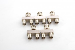 LOT OF 5 BNC Male Plug to 2 double BNC Jack female Adapter Y Type Grains RF Connector